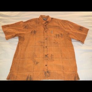 Columbia River Lodge SS Button Front Mens XL Shirt